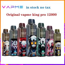 Original VAPME King pro 12000 puffs Disposable Vape Pen E Cigarettes 12 Flavours Rechargeable Mesh Coil Pen 650mAh Battery 20ml 0% 2% 3% 5% RGB bottom light 12K 15k Puffs