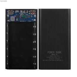 Cell Phone Power Banks 18650 Battery Power Bank Box 22.5W Fast Charging LCD Display 20000MAh Power Board for 6X18650 Battery Powerbank Case(A)L240111