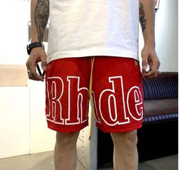 designer shorts rhude shorts summer fashion beach pants men high quality street wear red blue black purple pants mens short US Workout Pants45675