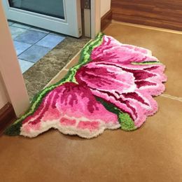 Arrival Bright Colour Art Rug for Door Mat for Door Carpet Door Tulips 80*50cm 240111