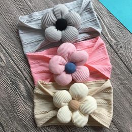 Hair Accessories 8pc/Lot Cute Born Baby Girls Flower Headbands Toddle Kids Soft Nylon Hairbands Christmas Party Headwear