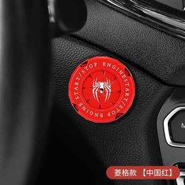 Car Spider Decor EngineStart Ignition Start Switch Rotate Cover Onekey Stop Button Cover Auto Interior Personality Accessories