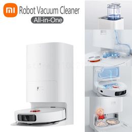 Cleaners Xiaomi Omni B101cn Allinone Vacuum and Mop Robot Auto Dust Collect and Mop Water Washing and Dry with 4000pa Suction