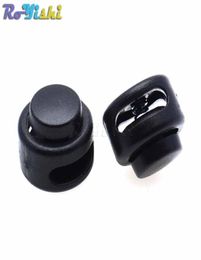 100pcslot Plastic Cord Lock Toggle Stopper Black For Paracord Size11mm12mm4189947