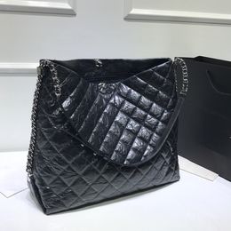 Patent leather bag diamond grid chain bag 10a designer bag fashion crossbody bag single shoulder large bag underarm bag large capacity tote bag