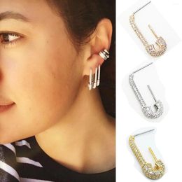 Dangle Earrings Safety Pin For Women Gold Plated Hoop Jewelry Paperclip