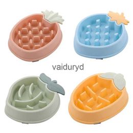 Dog Bowls Feeders Pet Dog Slow Food Bowl Puppy Kitten Food Dispenser Slowly Eating NonSlip Bowl Fruit Shape Anti Gulping Feeder Bowl Pet Suppliesvaiduryd