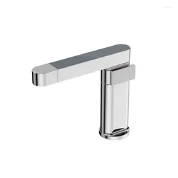 Bathroom Sink Faucets Pull-out Basin Faucet And Cold Copper Washbasin Gun Grey Digital Display Multifunctional Spin