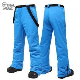 Outdoor 35 Degree Snow Pants Plus Size Elastic Waist Lady Trousers Winter Skating Skiing For Women Men8033055