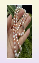 Buy pearl Jewellery 78mm south sea white pink purple multicolor pearl necklace 18quot 14k4159134