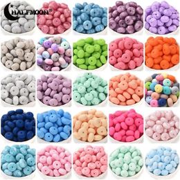 Beads 14mm Silicone Loose Beads Abacus Teether Bead For Jewellery Making Care Toy Accessory DIY Baby Pacifier Chain Necklace 100500Pcs