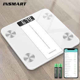 INSMART Bathroom Scale Body Weight Balance Scale Digital BMI Body Fat Weight Bluetooth Weight Scale for Human Smart Body Scale 240110