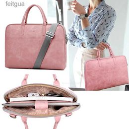 Laptop Cases Backpack Stylish Waterproof Scratch-Resistant Laptop Briefcase 13 14 15.6 17 inch Notebook Handbag Shoulder Bag Carrying Case For Women YQ240111