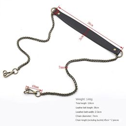 Metal Pu Leather Bag Chain Strap Ladies Detachable Handbag Straps Replacement Shoulder Bag Belt Handbag Chains Bag Accessories 240110