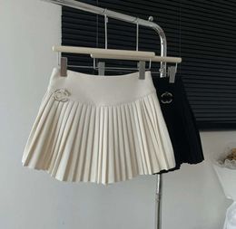 Summer High Waist Skirts Womens Sexy Mini Skirts Vintage Pleated Skirt Korean Tennis Skirts Short White Black S34667