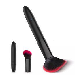 Make Up Brush Electric Cosmetic Brush 10 Modes Vibrator Foundation Beauty Tool Soft Hair Eyeshadow Brush Beauty Makeup Tools 240111