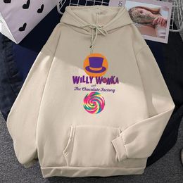 Men's Hoodies Willy Wonkaa and the Chocolate Factory Sweatshirts 2024 Movie Graphic Winter Clothing Y2k Fleece Pullovers Unisex Hoody