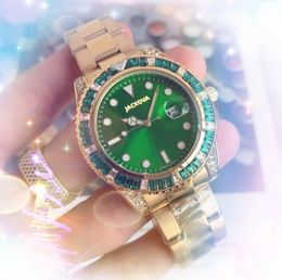 High Quality Army Military Luxury Watch Fashion Crystal Colorful Diamonds Ring Men Clock Women Quartz Large Big Dial Ladies All the Crime Bracelet Wristwatch Gifts