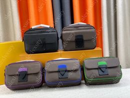 S Lock Sling Waist Bags Vertical Wearable Trunk Lock Messenger Bag Empreinte Leather Canvas Designer Luxury Slingbag 6 Colors Men Fashion Daily Purses Bumbag