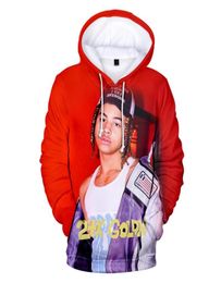 24kgoldn Hoodie 3D Sweatshirt Long Sleeve Men039s Hoodie Women Harajuku Streetwear 2020 New Hip Hop Style Rapper Clothes Plus S4204287
