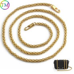 100/110/120/130Cm 8mm Satin Gold Metal Bag Chains Diy Chain For Women Bags Handbag Shoulder Purse Strap Bag Handle Accessories 240110