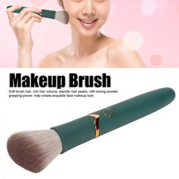 Electric Cosmetic Brush Foundation Blush Loose Powder Brush Beauty Tool Washable 10 Gears Vibration Rechargeable Makeup Brush 240111