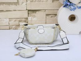 Tasarımcı Çantası Multi Pochette 3pcs Set Bayan Crossbody Orijinal Deri Omuz Çantaları Kadın Klasik Cüzdanlar Moda Kompozit Backpack El