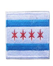 American Chicago City Flag Embroidery Patch USA Flags Patch Military Morale Patches Tactical Emblem Appliques Embroidered Badges6469869