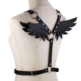 Sexy Wings Leather Woman Fashion Goth Punk Strap Festival Girls Lingerie Cosplay Jewellery 240110