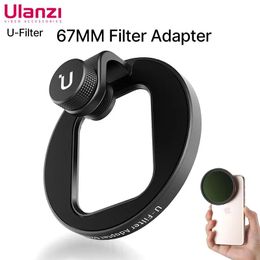 Studio Ulanzi UFilter Universal 67MM Filter Adapter Clip UV CPL ND VND Filter Adapter Phone Camera Lens Filter Ring Mount for iPhone