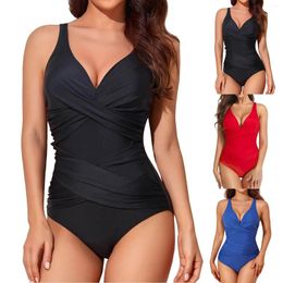 Women's Swimwear Swimsuits For Women Slimming Bathing Suit Retro Ruched Push Up Vintage Padded Bikini Sets