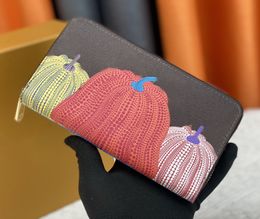 Womens designer wallets luxurys Pumpkin zippy coin purse classic-flower letter long card holder high-quality female fashion small clutch bag with original box
