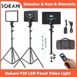 Accessories Sokani P25 LED Fill Light Professional Studio Panel Video Light For Esports live Record Videos Video Calls Zoom Meetings Lamp