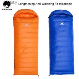 Sleeping Bags Size 225X90cm Lengthening And Widening Suitable For Tall People Good Quality White Goose Down Thermal Sleeping Bags CampingL240111