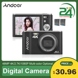 Connectors Andoer Mini Digital Camera 48mp 4k 16x Zoom Selftimer 128gb Extended Memory Face Detection Antishaking Builtin Batteries