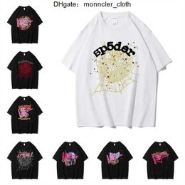Fashion Sp5der 555555 Men's T-shirt designer Spider young bandit king Tshirt angel series number men women 1 high quality spider Web print pattern Tees NREX