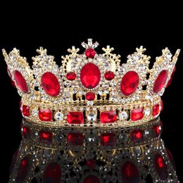 Luxuries Crystal flower Tiara Crown Headdress Prom Queen King crown for Wedding Tiaras and Crowns Hair Jewellery Accessories 240110