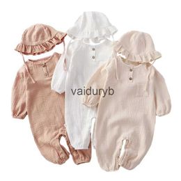 Rompers Fall Cotton Baby Jumpsuits Hat Cute Bear Kids Coat romper Set Sun Protection Cardigan Toddler Outfit Suit Infant Romper 0-3Tvaiduryb