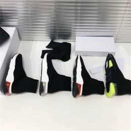 Designer Socks Sneakers Shoes 2.0 1.0 Platform Men Woman Runner Triple Black White Shiny Knit Air Cushion Sock Shoe Classic Sneaker US5-11.5 NO017B
