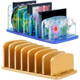 &equipments DIY Epoxy Resin Mould Makeup Rack Storage Tray Eyeshadow Stand Set Table Jewellery Storage Rack Silicone Mould