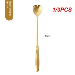 Coffee Scoops 1/3PCS Ceramic Long Handle Spoon Mixing Ice Cream Dessert Small Teaspoon Tableware Kitchen Gadgets