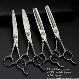 Gangfu Erjiang Barber Scissors Hairdressing Flat Cutting Teeth Set of Tools Professional 240110