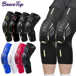 Pads BraceTop 1 Pair Anticollision Knee Pad Bike Cycling Protection Knee Basketball Adult Kids Sports Knee Pads Leg Covers Protector