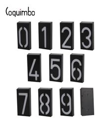 Coquimbo Solar Panel Number Digit Plate Solar Lamp LED Light Sign For House el Plaque Mailbox Garden Lamp Doorplate Lamp9962920