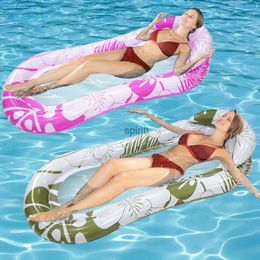 Other Pools SpasHG Inflatable Floating Row Water Hammock Swimming Air Mattresses Summer Pool Beach PVC Mesh Float Bed Lounger Swimming Water Party YQ240111