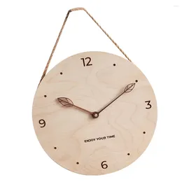 Wall Clocks 1Pc Nordic Style Wood Clock Creative Decoration Household Hanging