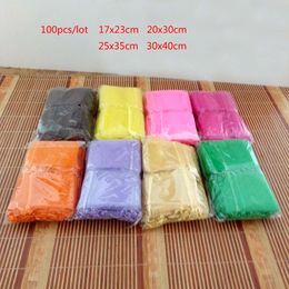 Display 100pcs Big Size Gift Packaging Bags Jewelry Bag Wedding Candy Gift Organza Bag Jewelry Packaging Display Bags & Jewelry Pouches