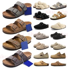 Outdoor Designers Buckle Slippers Birkin Bostons Stocks Microfiber Arizonas Burkin Clogs Sandals Cork Flat Sole Mens Womens Casual Shoes Soft Footbed Birko-Flor 45