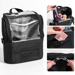 Cosmetic Bags Bag Capacity Professional Makeup Artist With Adjustable Belt Shoulder Strap Transparent Window Brush Holder