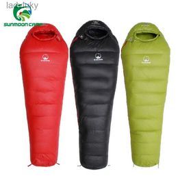 Sleeping Bags Winter Ultralight Thermal Adult Mummy 95% White Goose Down Sleeping Bag Sack W/ Compression Pack For Backpacking Camping HikingL240111